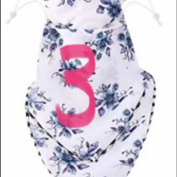 NWT FANCY Sheer Chiffon🌺2 layer 😷 - Picture 3 of 7